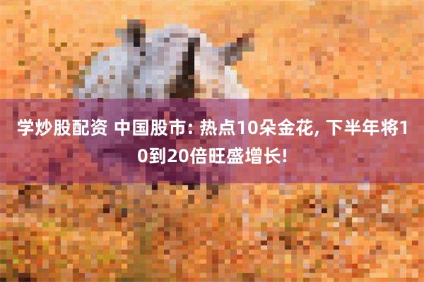 学炒股配资 中国股市: 热点10朵金花, 下半年将10到20倍旺盛增长!