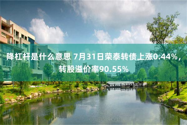 降杠杆是什么意思 7月31日荣泰转债上涨0.44%，转股溢价率90.55%