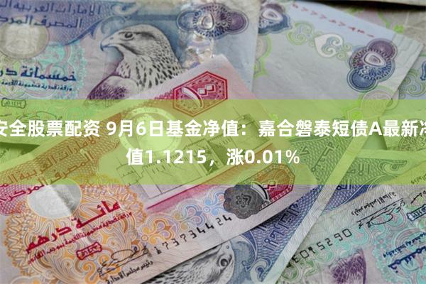 安全股票配资 9月6日基金净值：嘉合磐泰短债A最新净值1.1215，涨0.01%