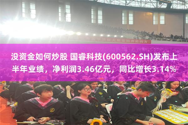 没资金如何炒股 国睿科技(600562.SH)发布上半年业绩，净利润3.46亿元，同比增长3.14%